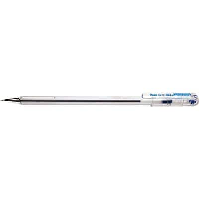 Pentel Superb Fine Point BK77 Rollerball Pen Blue Fine 0.25 mm Pack of 12