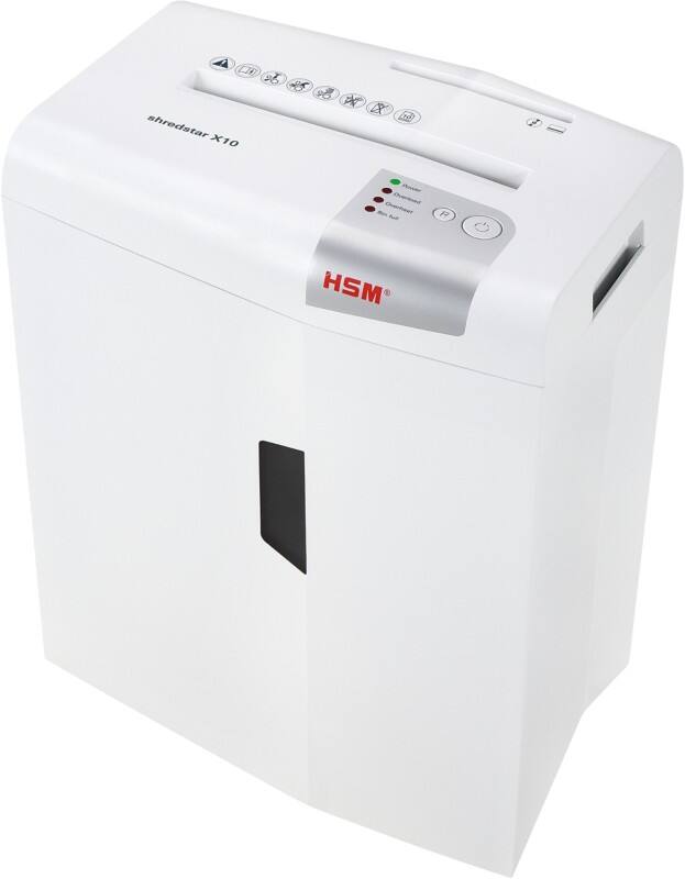 HSM shredstar Shredder 10 Sheets Cross Cut Security Level P-4 20 L X10