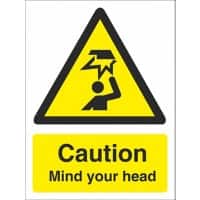 Adhesive Sign Caution Mind Your Head Vinyl 15 x 20 cm