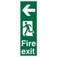 Fire Exit Sign Arrow Left 15 x 45 cm