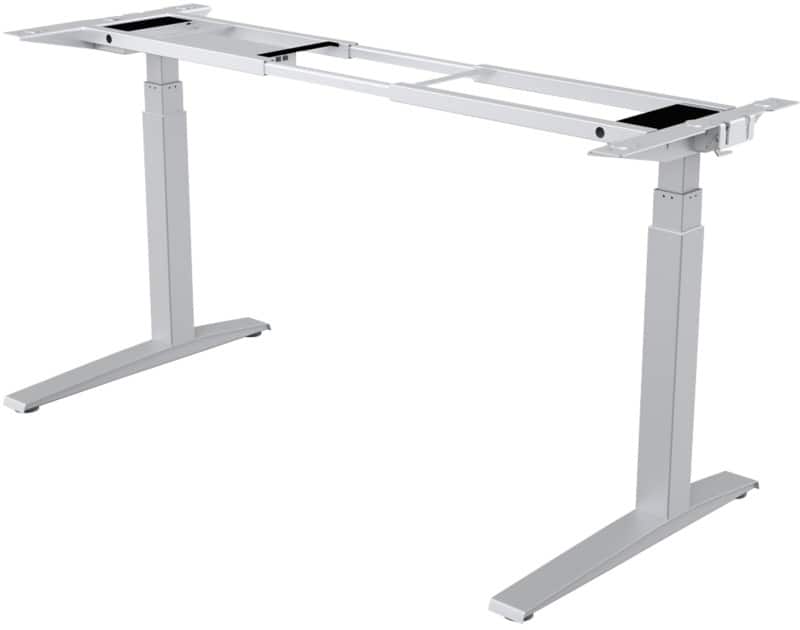 Fellowes Levado Electronically Height Adjustable Sit Stand Desk Frame Rectangular Silver T-Foot 1,829 (W) x 698 (D) x 1,257 (H) mm MFC (Melamine Faced Chipboard), PVC (Polyvinyl Chloride), Steel
