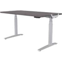 Fellowes Levado Electronically Height Adjustable Sit Stand Desk Rectangular Oak T-Foot 1,829 (W) x 698 (D) x 1,257 (H) mm MFC (Melamine Faced Chipboard), PVC (Polyvinyl Chloride), Steel