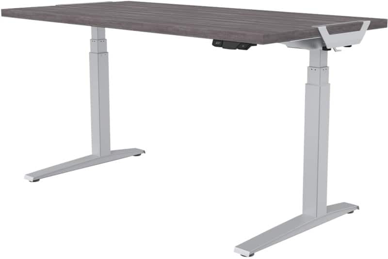 Fellowes Levado Electronically Height Adjustable Sit Stand Desk Rectangular Oak T-Foot 1,829 (W) x 698 (D) x 1,257 (H) mm MFC (Melamine Faced Chipboard), PVC (Polyvinyl Chloride), Steel