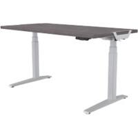 Fellowes Levado Electronically Height Adjustable Sit Stand Desk Rectangular Oak T-Foot 1,829 (W) x 698 (D) x 1,257 (H) mm MFC (Melamine Faced Chipboard), PVC (Polyvinyl Chloride), Steel