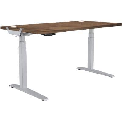 Fellowes Sit Stand Desk Levado Walnut 800 x 1,800 x 640 - 1,257 mm