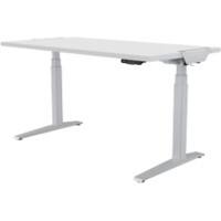 Fellowes Levado Electronically Height Adjustable Sit Stand Desk Rectangular White T-Foot 1,829 (W) x 698 (D) x 1,257 (H) mm MFC (Melamine Faced Chipboard), PVC (Polyvinyl Chloride), Steel