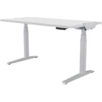 Fellowes Levado Electronically Height Adjustable Sit Stand Desk Rectangular White T-Foot 1,829 (W) x 698 (D) x 1,257 (H) mm MFC (Melamine Faced Chipboard), PVC (Polyvinyl Chloride), Steel