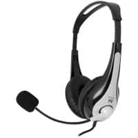 ewent EW3562 Wired Stereo Headset Over the Head With Microphone Black/Silver