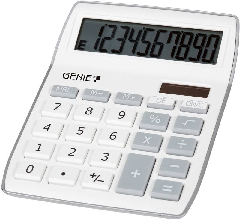 GENIE Desktop Calculator 840 S 10 Digit Display Silver, Grey