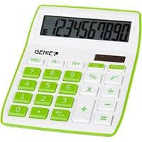 GENIE Desktop Calculator 840 G 10 Digit Display Green