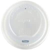 DISPO Cup Lid CPLA (Cristallised Polylactic Acid) White Pack of 100