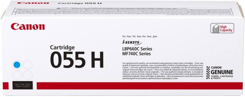 Canon 055H Original Toner Cartridge Cyan
