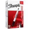 Sharpie Twin Tip Permanent Marker Fine Bullet 0.5-1 mm Black Pack of 12