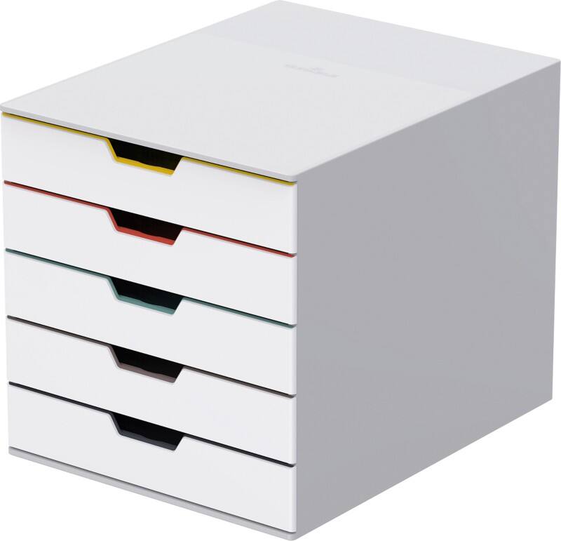 DURABLE VARICOLOR Drawer Unit ABS (Acrylonitrile Butadiene Styrene) Multicolour 5 Drawers 28 x 35.6 x 29.2 cm A4