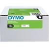 Dymo D1 2093098 / 45803 Authentic Label Tape Self Adhesive Black Print on White 19 mm x 7m Pack of 10