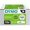 Dymo D1 2093096 / 40913 Authentic Label Tape Self Adhesive Black Print on White 9 mm x 7m Pack of 10