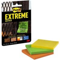Post-it Extreme Sticky Notes 76 x 76 mm Assorted Colours 3 Pads of 45 sheets
