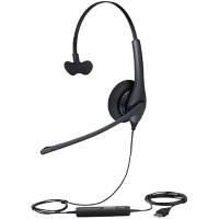 Jabra BIZ Wired Headset Over-the-head USB Passive Noise Cancelling with Microphone Mono 1500 Black