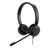 Jabra Evolve 20 SE MS Wired Stereo Headset Over the Head USB With Microphone Black