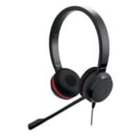 Jabra Evolve 20SE UC Wired Stereo Telephone Headset Over the Head USB Type A With Microphone Black