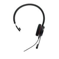 Jabra Evolve 20 UC Wired Mono Headset Over the Head With Noise Cancellation Black