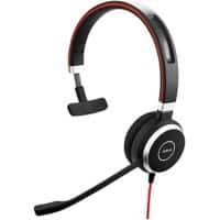 Jabra Evolve 40 MS Wired Mono Headset Over the Head USB Type C With Microphone Black/Silver