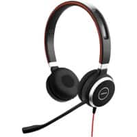 Jabra Evolve 40 MS Wired Stereo Headset Over the Head With Noise Cancellation With Microphone Black/Silver