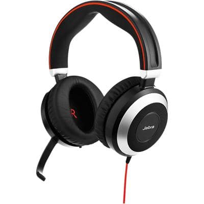 Jabra Evolve 75+ UC Wireless MS Stereo Headset Over the Head With Noise Cancellation USB Type A With Microphone Black