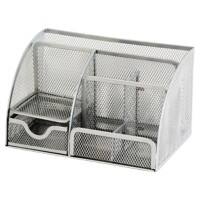 Viking Desk Organiser Wire Mesh Silver 22.2 x 14 x 12.5 cm