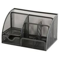 Viking Desk Organiser Wire Mesh Black 22.2 x 14 x 12.5 cm