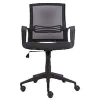 Niceday Espoo Office Chair Basic Tilt Mesh, Fabric Fixed with Armrest and Adjustable Seat Black 110 kg