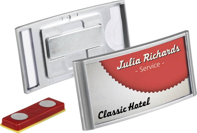 DURABLE Classic Name Badge Magnet 7.2 x 5 x 3.5 cm ABS (Acrylonitrile Butadiene Styrene) Pack of 10