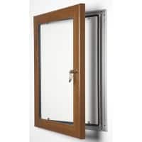 Stewart Superior Lockable Poster Case Wall Mounted Lockable 93 (W) x 128 (H) cm Brown