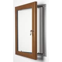 Stewart Superior Lockable Poster Case Wall Mounted Lockable 38 (W) x 51 (H) cm Brown