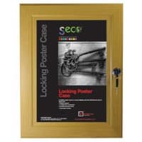 Stewart Superior Lockable Poster Case Wall Mounted Lockable 51 (W) x 68 (H) cm Brown