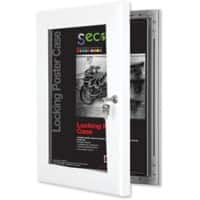 Stewart Superior Lockable Poster Case Wall Mounted Lockable 38 (W) x 51 (H) cm White