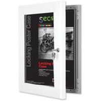 Stewart Superior Lockable Poster Case Wall Mounted Lockable 31 (W) x 38 (H) cm White