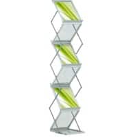 Stewart Superior Pull Up Brochure Stand A4 Aluminium Silver