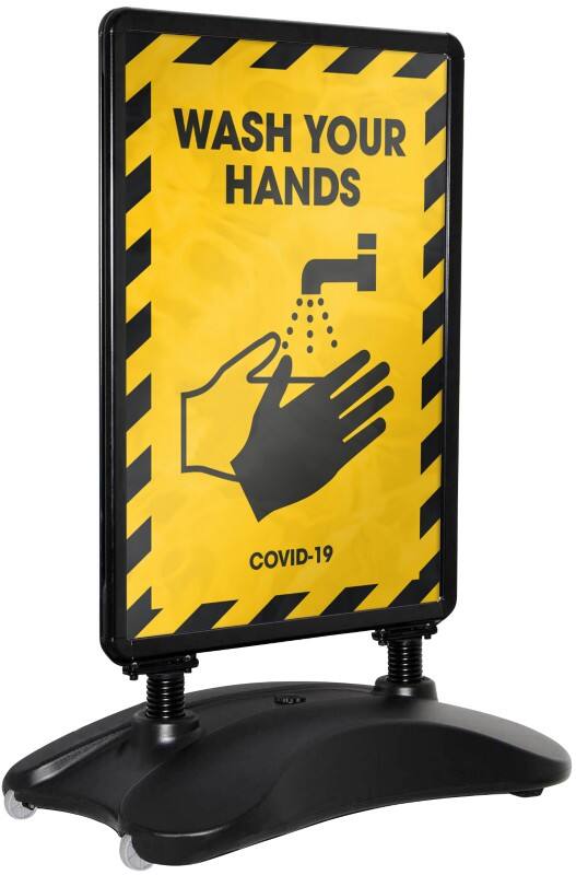 Seco Pavement Sign A1 Aluminium Black