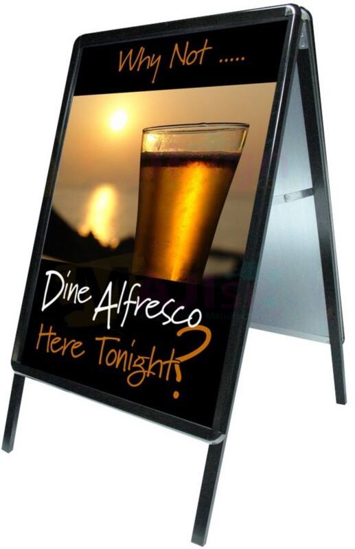 Seco Pavement Sign A2 Aluminium Black