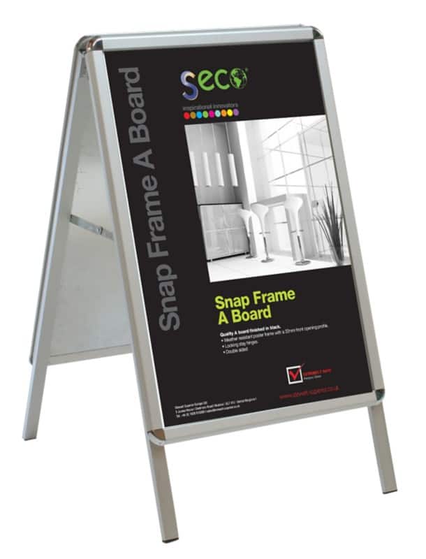 Seco Pavement Sign A1 Aluminium Silver Weather proof, Wind resistant