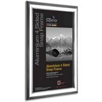 Stewart Superior Wall Mountable Snap Frame A4 260 x 21 x 350 mm Polished Silver