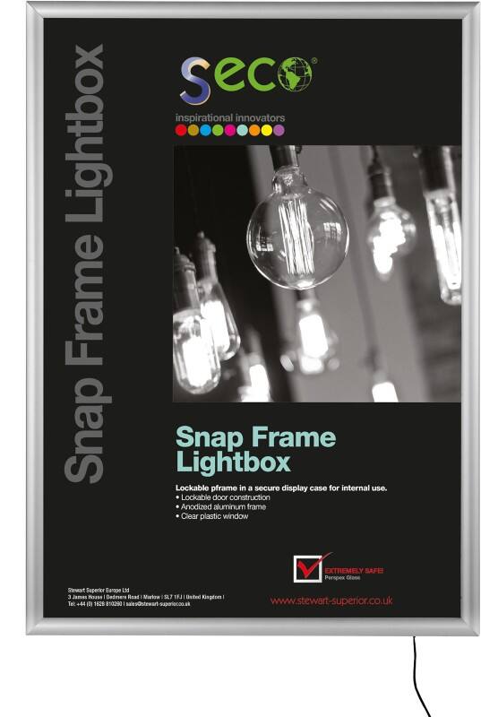 Stewart Superior A1 Snap Frame Silver Aluminium LEDSNA1 65 (W) x 1.2 (D) x 90 (H) cm