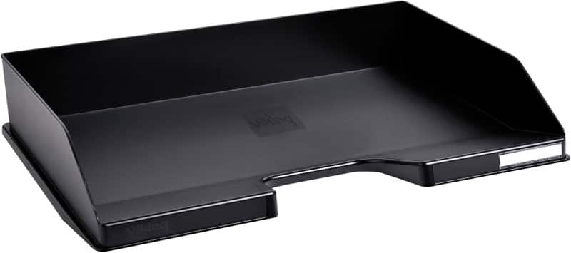 Viking Landscape Letter Tray PS (Polystyrene) Stackable A4+ Black