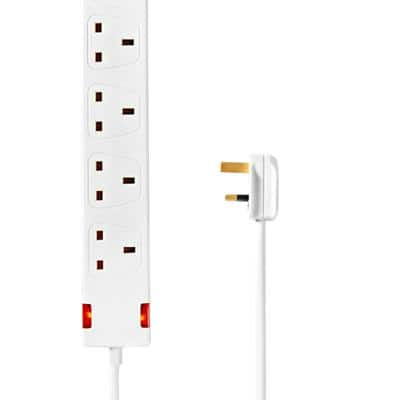 nedis EXS630G1WT H05VV-F 3G1.5 Extension Socket 3m White