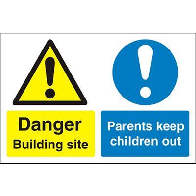 Site Sign Building Site Keep Children Out PVC 45 x 60 cm