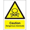 Warning Sign Dangerous Chemicals Plastic 20 x 30 cm