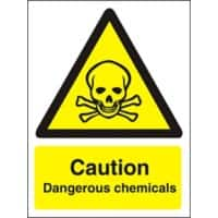 Warning Sign Dangerous Chemicals Vinyl 30 x 20 cm