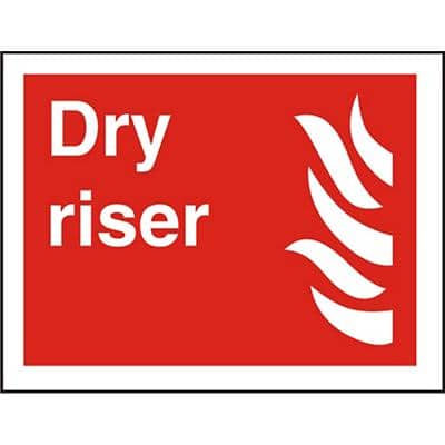 Fire Sign Dry Riser Plastic 15 x 20 cm