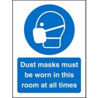 Mandatory Sign Dust Masks Adhesive Plastic 30 x 20 cm